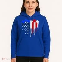 USA American Flag Puzzle Heart Hoodie thumb 5