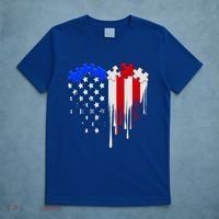 USA American Flag Puzzle Heart T-Shirt thumb 5