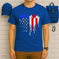 USA American Flag Puzzle Heart T-Shirt thumb 6