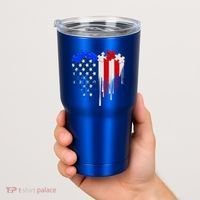 USA American Flag Puzzle Heart Tumbler thumb 2