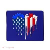 USA American Flag Puzzle Heart Mousepad thumb 0