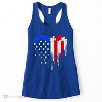 USA American Flag Puzzle Heart Women's Tank Top thumb 0