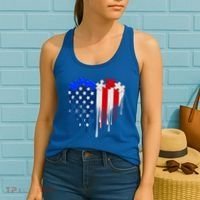 USA American Flag Puzzle Heart Women's Tank Top thumb 2
