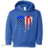 USA American Flag Puzzle Heart Toddler Hoodie thumb 0