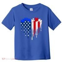 USA American Flag Puzzle Heart Toddler T-Shirt thumb 0