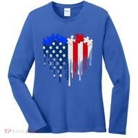 USA American Flag Puzzle Heart Women's Long Sleeve Shirt thumb 0