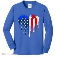USA American Flag Puzzle Heart Kids Long Sleeve Shirt thumb 0