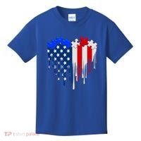 USA American Flag Puzzle Heart Kids T-Shirt thumb 0
