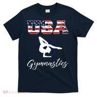USA American Flag Gymnastics Tee Gymnast 4th Of July T-Shirt thumb 0