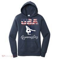 USA American Flag Gymnastics Tee Gymnast 4th Of July Women's Hoodie thumb 0