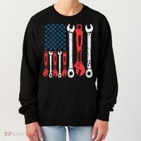 Usa American Flag Mechanic Gift Women's Sweatshirt thumb 0