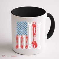Usa American Flag Mechanic Gift Coffee Mug thumb 1