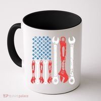 Usa American Flag Mechanic Gift Coffee Mug thumb 0