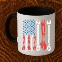 Usa American Flag Mechanic Gift Coffee Mug thumb 2