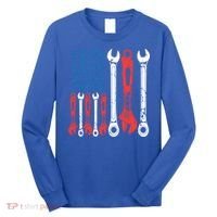 Usa American Flag Mechanic Gift Long Sleeve Shirt thumb 0