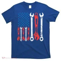 Usa American Flag Mechanic Gift T-Shirt thumb 0