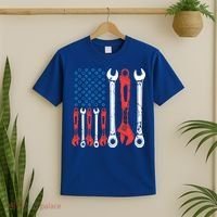 Usa American Flag Mechanic Gift T-Shirt thumb 2