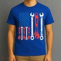 Usa American Flag Mechanic Gift T-Shirt thumb 3