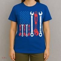 Usa American Flag Mechanic Gift T-Shirt thumb 4
