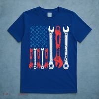 Usa American Flag Mechanic Gift T-Shirt thumb 5