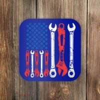 Usa American Flag Mechanic Gift Coaster thumb 0