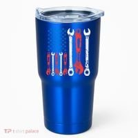Usa American Flag Mechanic Gift Tumbler thumb 0