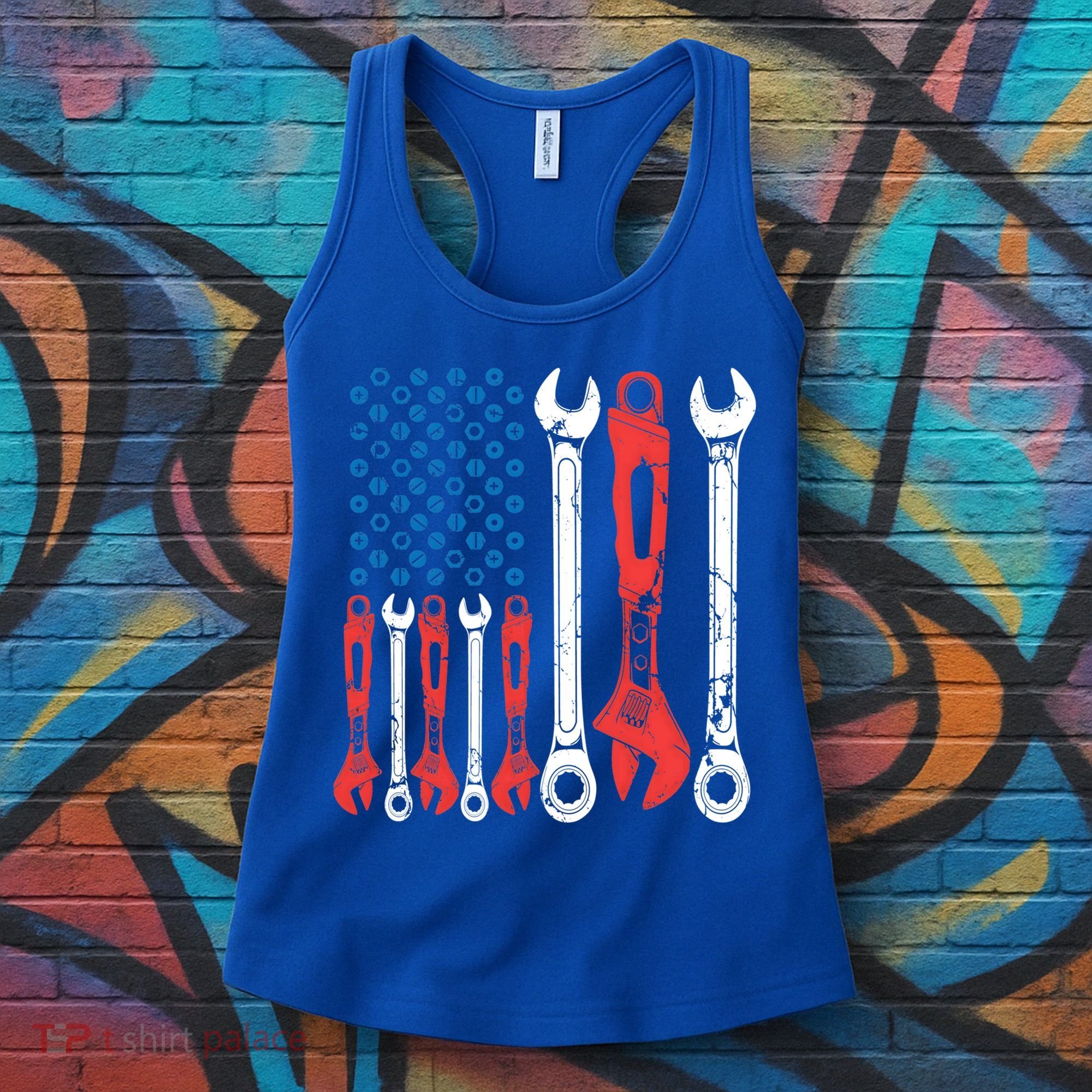 Usa American Flag Mechanic Gift Women's Tank Top