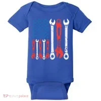 Usa American Flag Mechanic Gift Baby Bodysuit thumb 0