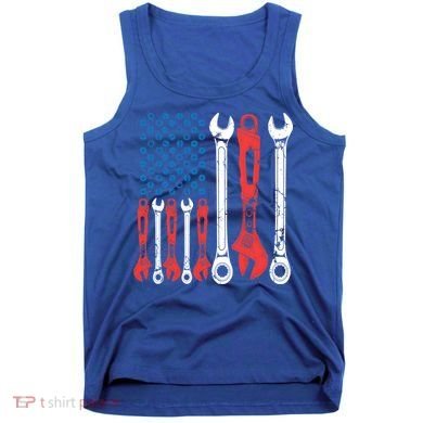 Usa American Flag Mechanic Gift Tank Top