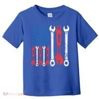 Usa American Flag Mechanic Gift Toddler T-Shirt thumb 0