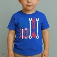 Usa American Flag Mechanic Gift Toddler T-Shirt thumb 2