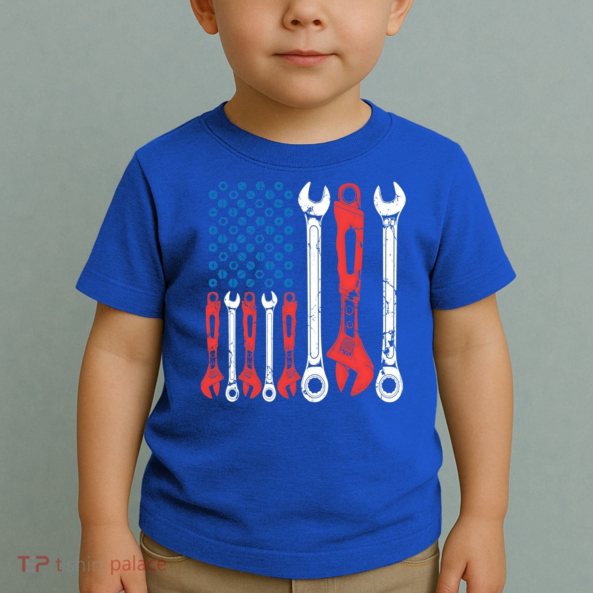 Usa American Flag Mechanic Gift Toddler T-Shirt