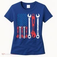 Usa American Flag Mechanic Gift Women's T-Shirt thumb 0