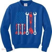 Usa American Flag Mechanic Gift Kids Sweatshirt thumb 0