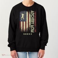 Usa American Flag Archery Mom Cute Gift Women's Sweatshirt thumb 0