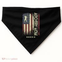 Usa American Flag Archery Mom Cute Gift USA-Made Doggie Bandana thumb 0