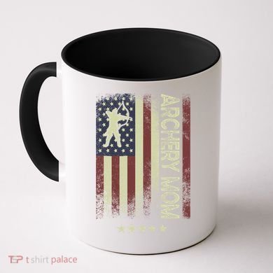 Usa American Flag Archery Mom Cute Gift Coffee Mug