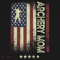 Usa American Flag Archery Mom Cute Gift Women's Hoodie thumb 2