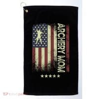 Usa American Flag Archery Mom Cute Gift Golf Towel thumb 0