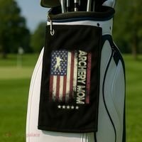 Usa American Flag Archery Mom Cute Gift Golf Towel thumb 2