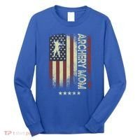 Usa American Flag Archery Mom Cute Gift Long Sleeve Shirt thumb 0
