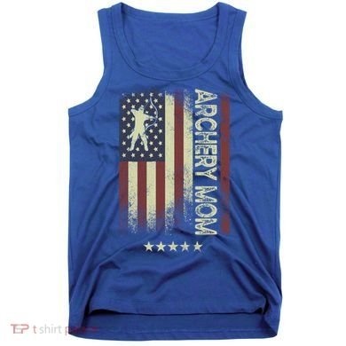 Usa American Flag Archery Mom Cute Gift Tank Top