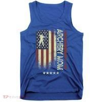 Usa American Flag Archery Mom Cute Gift Tank Top thumb 0