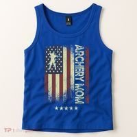 Usa American Flag Archery Mom Cute Gift Tank Top thumb 2