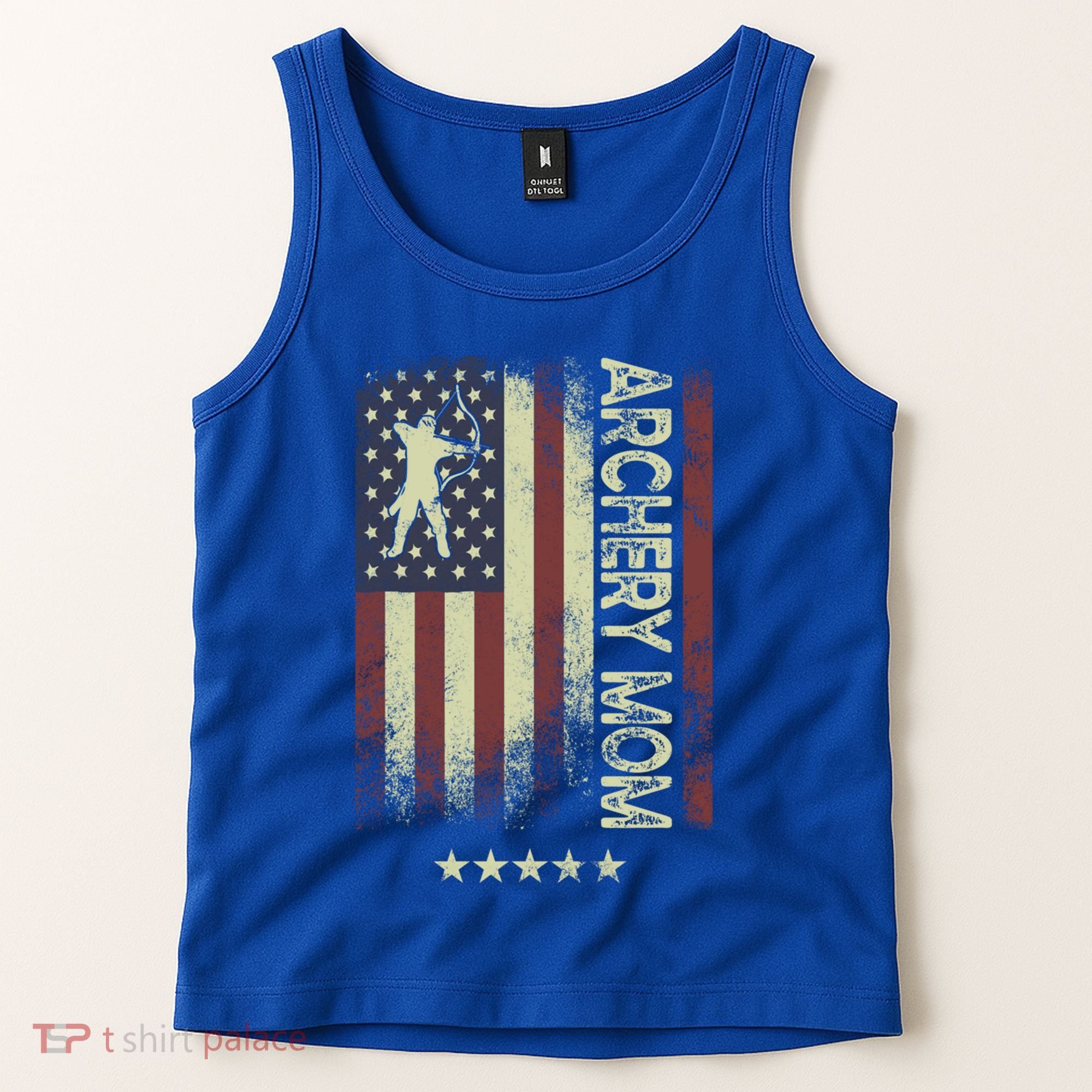 Usa American Flag Archery Mom Cute Gift Tank Top