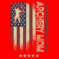 Usa American Flag Archery Mom Cute Gift Santa Hat thumb 1