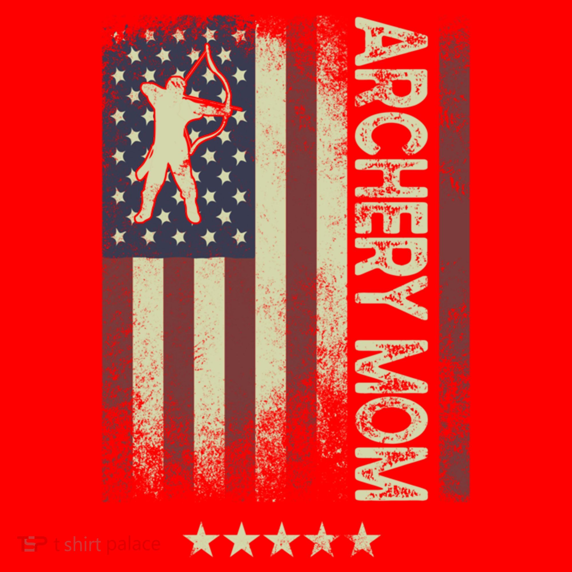 Usa American Flag Archery Mom Cute Gift Santa Hat