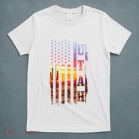 Utah American Flag Pride Landscape Cactus Patriotic Gift T-Shirt thumb 5