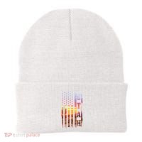 Utah American Flag Pride Landscape Cactus Patriotic Gift Beanie thumb 0