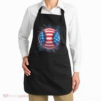 USA American Flag Firework Baseball Apron thumb 2
